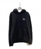 stussyステューシー）の古着「プルオーバーパーカー」｜ブラック