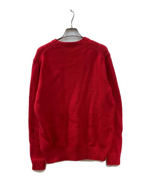 POLO RALPH LAUREN（ポロ・ラルフローレン）POLO RALPH LAUREN (ポロ・ラルフローレン) ポロベアコットンリネンニット レッド サイズ:Sの古着・服飾アイテム