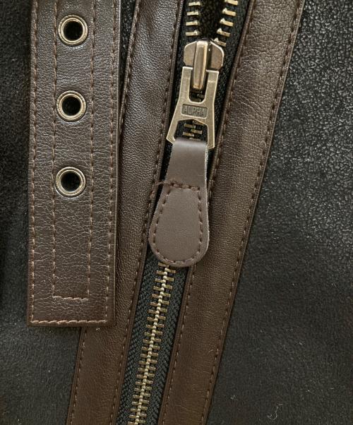 ALPHA（アルファ）ALPHA (アルファ) フェイクムートンジャケット ブラック サイズ:Mの古着・服飾アイテム