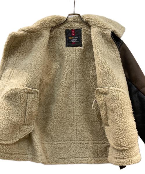 ALPHA（アルファ）ALPHA (アルファ) フェイクムートンジャケット ブラック サイズ:Mの古着・服飾アイテム