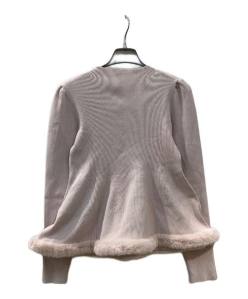 CELFORD（セルフォード）CELFORD (セルフォード) ファーヘムペプラムニットプルオーバー ピンク サイズ:38の古着・服飾アイテム