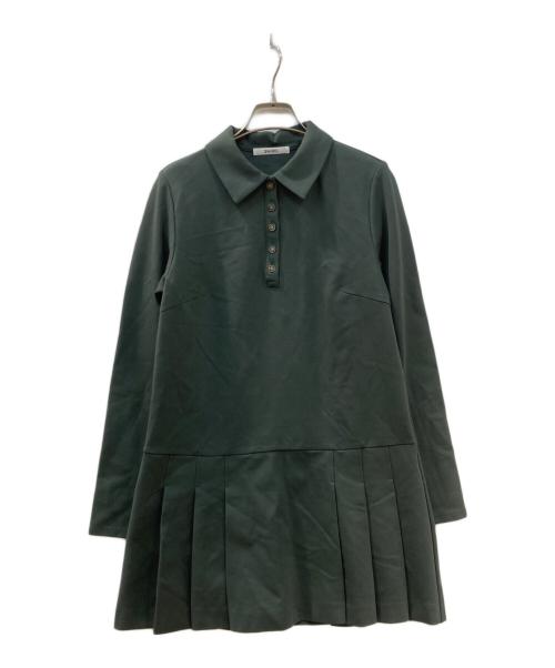Snidel（スナイデル）Snidel (スナイデル) 衿つきプリーツカットミニワンピース グリーン サイズ:1の古着・服飾アイテム
