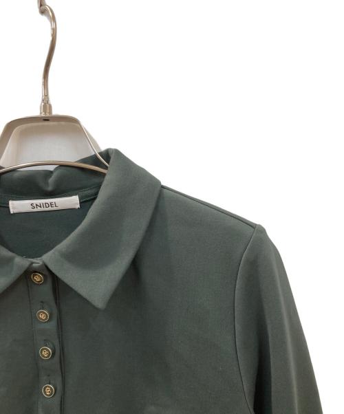 Snidel（スナイデル）Snidel (スナイデル) 衿つきプリーツカットミニワンピース グリーン サイズ:1の古着・服飾アイテム