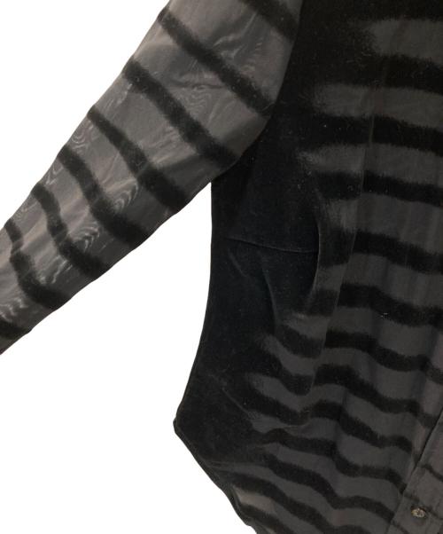 DIESEL（ディーゼル）DIESEL (ディーゼル) C-AMISS ベロアボーダーシャツ ブラック サイズ:Lの古着・服飾アイテム