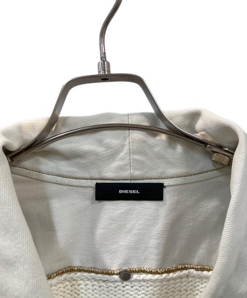 DIESEL（ディーゼル）DIESEL (ディーゼル) ニットスリーブジャケット アイボリー サイズ:XSの古着・服飾アイテム