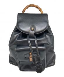 GUCCI（グッチ）の古着「バンブーレザーリュック」｜ブラック