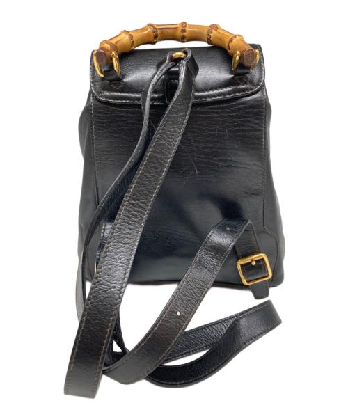 GUCCI（グッチ）GUCCI (グッチ) バンブーレザーリュック ブラックの古着・服飾アイテム