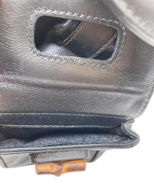 GUCCI（グッチ）GUCCI (グッチ) バンブーレザーリュック ブラックの古着・服飾アイテム