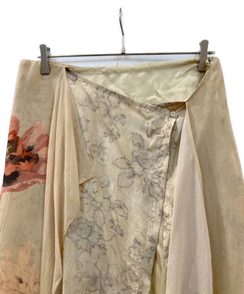 DRIES VAN NOTEN（ドリスヴァンノッテン）DRIES VAN NOTEN (ドリスヴァンノッテン) シルクラップスカート ベージュ サイズ:40の古着・服飾アイテム