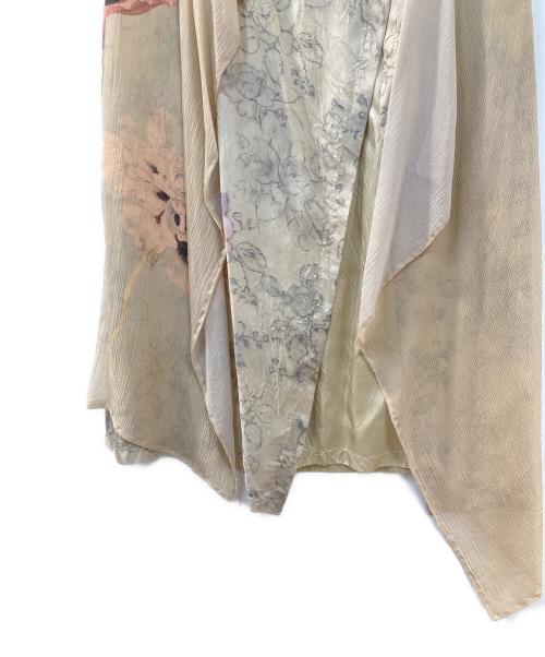 DRIES VAN NOTEN（ドリスヴァンノッテン）DRIES VAN NOTEN (ドリスヴァンノッテン) シルクラップスカート ベージュ サイズ:40の古着・服飾アイテム