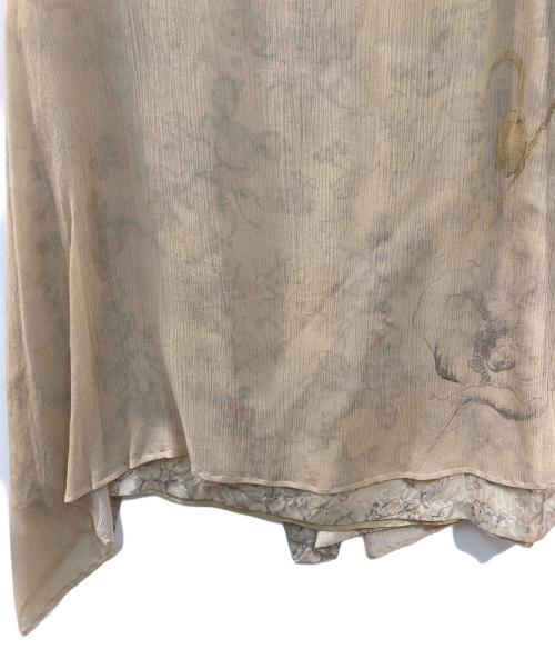 DRIES VAN NOTEN（ドリスヴァンノッテン）DRIES VAN NOTEN (ドリスヴァンノッテン) シルクラップスカート ベージュ サイズ:40の古着・服飾アイテム