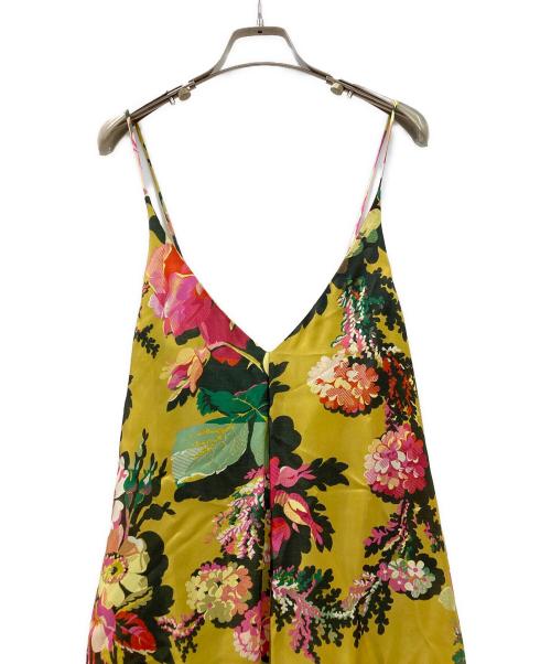 DRIES VAN NOTEN（ドリスヴァンノッテン）DRIES VAN NOTEN (ドリスヴァンノッテン) Christian Lacroix (クリスチャン ラクロワ) フラワーキャミワンピース イエロー サイズ:34 未使用品の古着・服飾アイテム