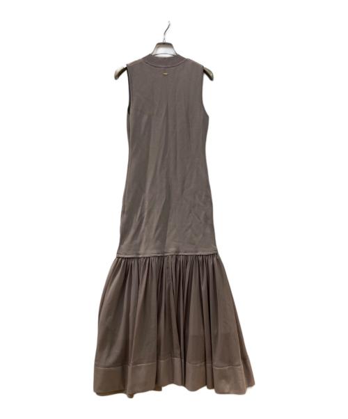 anuans（アニュアンス）anuans (アニュアンス) カスケードニットドッキングワンピース ベージュ サイズ:Sの古着・服飾アイテム