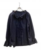 UNITED ARROWSユナイテッドアローズ）の古着「フリルカラー フレアスリーブ ブラウス」｜ネイビー