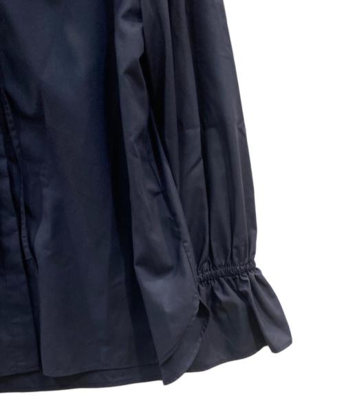 UNITED ARROWS（ユナイテッドアローズ）UNITED ARROWS (ユナイテッドアローズ) フリルカラー フレアスリーブ ブラウス ネイビー サイズ:-の古着・服飾アイテム