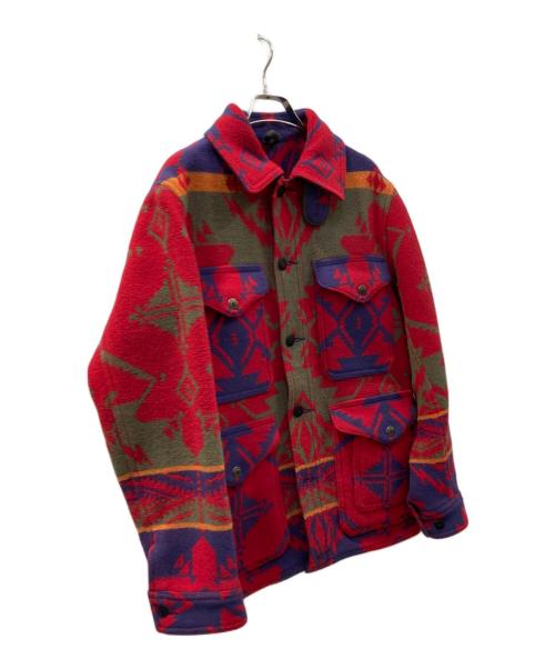 POLO RALPH LAUREN（ポロ・ラルフローレン）POLO RALPH LAUREN (ポロ・ラルフローレン) ネイティブ柄ウールコート レッド サイズ:Mの古着・服飾アイテム
