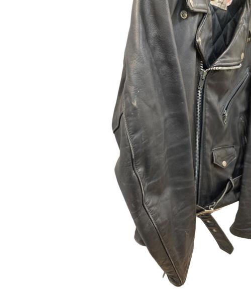 Schott（ショット）Schott (ショット) ダブルレザーライダースジャケット ブラック サイズ:40の古着・服飾アイテム