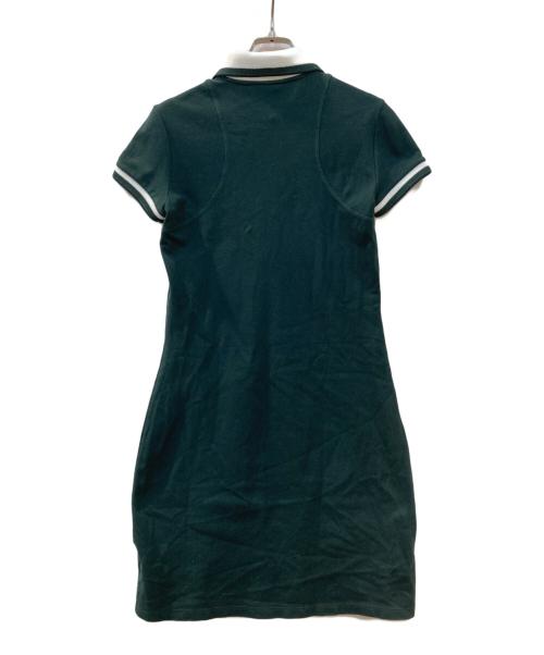 LACOSTE（ラコステ）LACOSTE (ラコステ) ワイドリブニットカラーポロドレス グリーン サイズ:36の古着・服飾アイテム