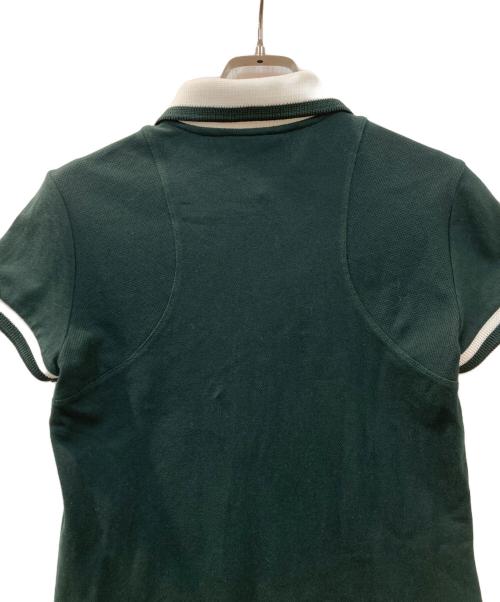 LACOSTE（ラコステ）LACOSTE (ラコステ) ワイドリブニットカラーポロドレス グリーン サイズ:36の古着・服飾アイテム
