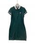 LACOSTE（ラコステ）の古着「ワイドリブニットカラーポロドレス」｜グリーン