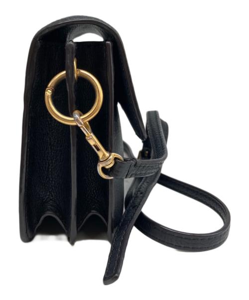 TORY BURCH（トリーバーチ）TORY BURCH (トリーバーチ) レザーフラップショルダーバッグ ブラックの古着・服飾アイテム