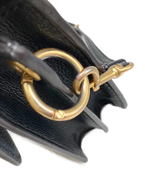 TORY BURCH（トリーバーチ）TORY BURCH (トリーバーチ) レザーフラップショルダーバッグ ブラックの古着・服飾アイテム