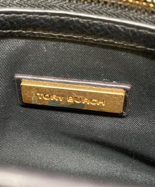 TORY BURCH（トリーバーチ）TORY BURCH (トリーバーチ) レザーフラップショルダーバッグ ブラックの古着・服飾アイテム