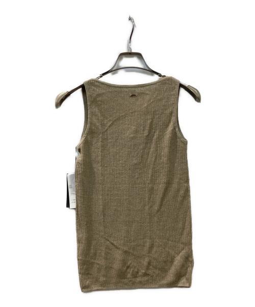 anuans（アニュアンス）anuans (アニュアンス) Italy Linenヘンリーネックニットタンク ベージュ サイズ:F 未使用品の古着・服飾アイテム