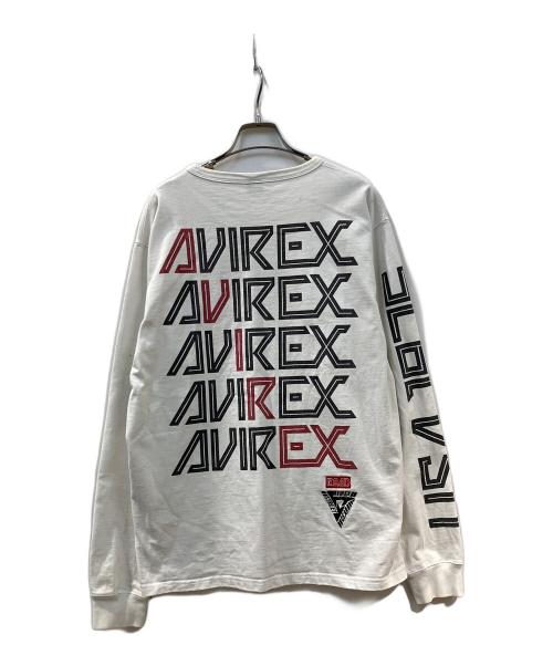 AVIREX（アヴィレックス）AVIREX (アヴィレックス) 長袖Tシャツ ホワイト サイズ:XLの古着・服飾アイテム