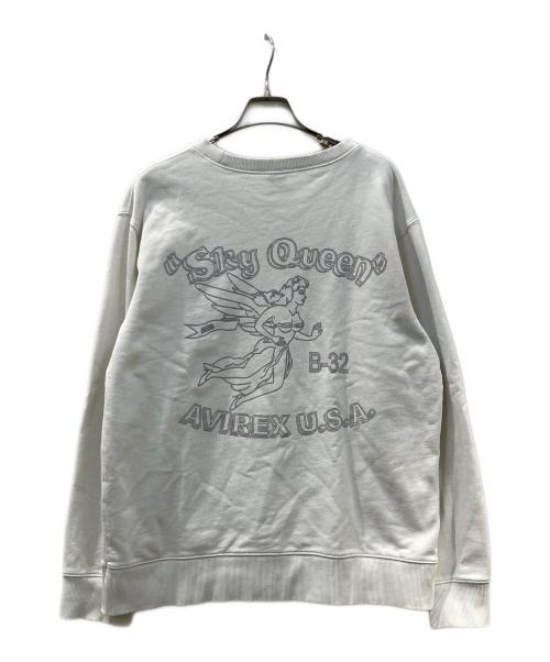 AVIREX（アヴィレックス）AVIREX (アヴィレックス) スウェット ホワイト サイズ:XLの古着・服飾アイテム