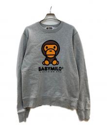 A BATHING APE（アベイシングエイプ）の古着「BABYMILOクルーネックスウェット」｜グレー