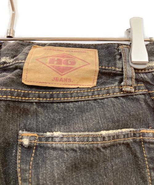 Hysteric Glamour（ヒステリックグラマー）Hysteric Glamour (ヒステリックグラマー) パッチワークデニムパンツ ブラック サイズ:71cmの古着・服飾アイテム