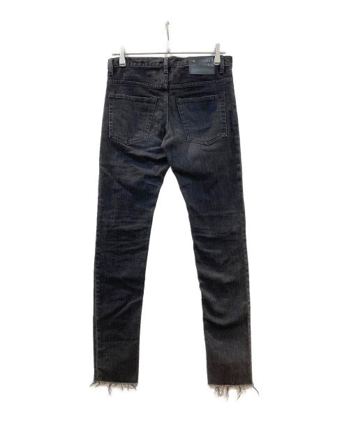 TAKAHIROMIYASHITA TheSoloIst.（タカヒロミヤシタ ザソロイスト）TAKAHIROMIYASHITA TheSoloIst. MINEDENIM (マインデニム) stretch slim tapered knee slit 6 pocket jean ブラック サイズ:73.5cmの古着・服飾アイテム
