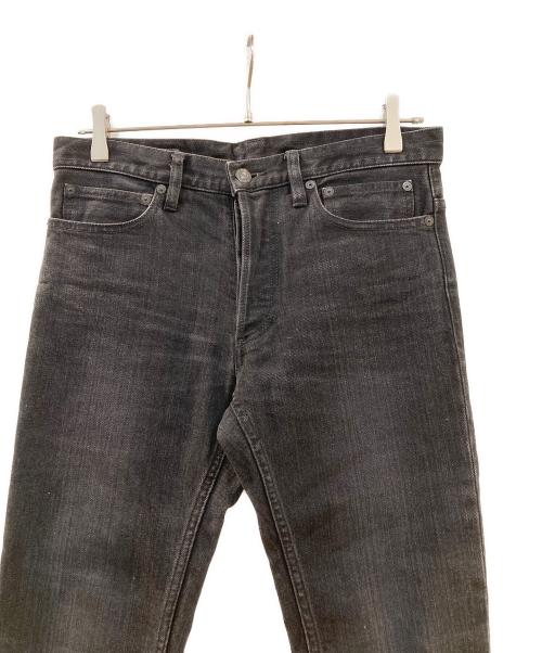 TAKAHIROMIYASHITA TheSoloIst.（タカヒロミヤシタ ザソロイスト）TAKAHIROMIYASHITA TheSoloIst. MINEDENIM (マインデニム) stretch slim tapered knee slit 6 pocket jean ブラック サイズ:73.5cmの古着・服飾アイテム