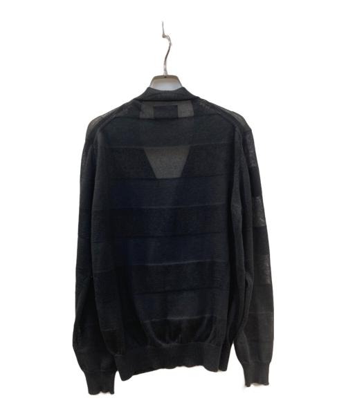 n(n) by NUMBER (N)INE（エヌエヌバイナンバーナイン）n(n) by NUMBER (N)INE (エヌエヌバイナンバーナイン) ボーダーカーディガン ブラック サイズ:2の古着・服飾アイテム