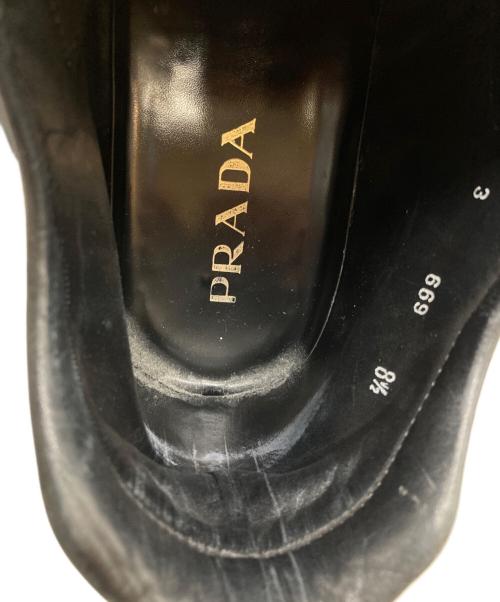 PRADA（プラダ）PRADA (プラダ) レザーシューズ ブラック サイズ:81／2の古着・服飾アイテム