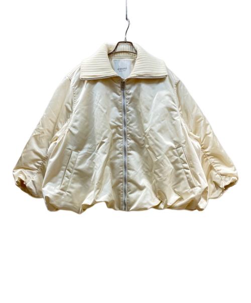 emmi atelier（エミアトリエ）emmi atelier (エミアトリエ) 撥水リブカラーバルーンデザインブルゾン アイボリー サイズ:1の古着・服飾アイテム