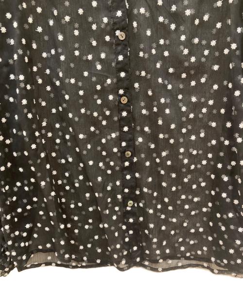 IENA（イエナ）IENA (イエナ) 楊柳フリルピンタックブラウス ブラック×ホワイト サイズ:ーの古着・服飾アイテム