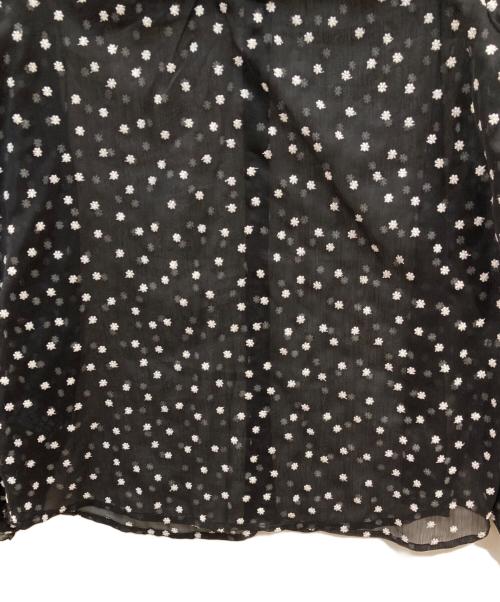 IENA（イエナ）IENA (イエナ) 楊柳フリルピンタックブラウス ブラック×ホワイト サイズ:ーの古着・服飾アイテム