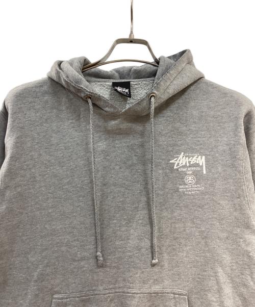stussy（ステューシー）stussy (ステューシー) プルオーバーパーカー グレー サイズ:Mの古着・服飾アイテム