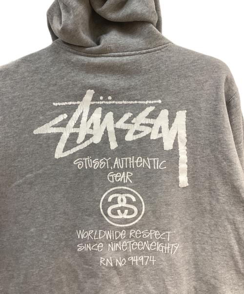 stussy（ステューシー）stussy (ステューシー) プルオーバーパーカー グレー サイズ:Mの古着・服飾アイテム
