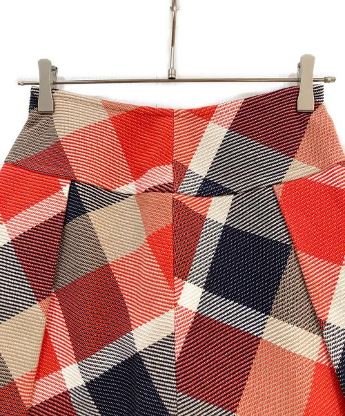 BLUE LABEL CRESTBRIDGE（ブルーレーベルクレストブリッジ）BLUE LABEL CRESTBRIDGE (ブルーレーベルクレストブリッジ) スカート レッド×ネイビー サイズ:36の古着・服飾アイテム