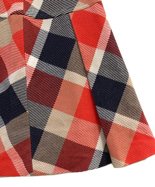 BLUE LABEL CRESTBRIDGE（ブルーレーベルクレストブリッジ）BLUE LABEL CRESTBRIDGE (ブルーレーベルクレストブリッジ) スカート レッド×ネイビー サイズ:36の古着・服飾アイテム