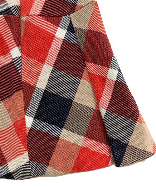 BLUE LABEL CRESTBRIDGE（ブルーレーベルクレストブリッジ）BLUE LABEL CRESTBRIDGE (ブルーレーベルクレストブリッジ) スカート レッド×ネイビー サイズ:36の古着・服飾アイテム