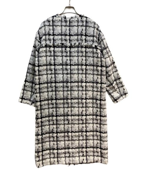 GRACE CLASS（グレースクラス）GRACE CLASS (グレースクラス) チェックツイードコート ホワイト サイズ:38の古着・服飾アイテム