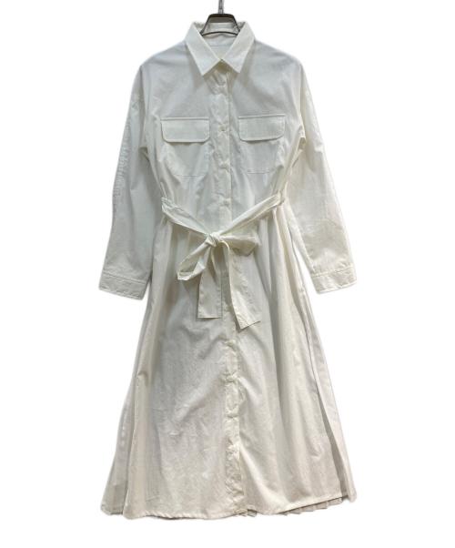 Diagram（ダイアグラム）Diagram (ダイアグラム) シャツプリーツワンピース ホワイト サイズ:36の古着・服飾アイテム
