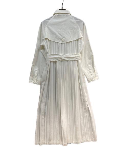 Diagram（ダイアグラム）Diagram (ダイアグラム) シャツプリーツワンピース ホワイト サイズ:36の古着・服飾アイテム