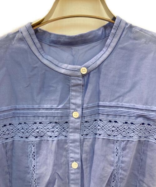 Spick and Span（スピック＆スパン）Spick and Span (スピック＆スパン) COローンフレンチレースブラウス スカイブルー サイズ:Fの古着・服飾アイテム