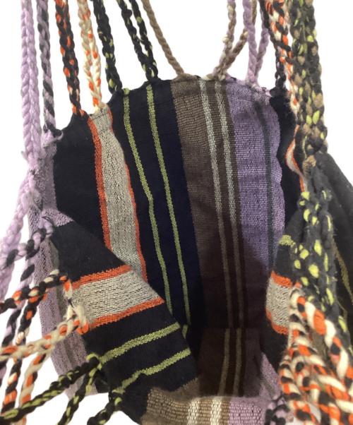 MARNI（マルニ）MARNI (マルニ) フラワーカフェ トートバッグ ブラック×パープルの古着・服飾アイテム