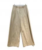 MUSE de Deuxieme Classeミューズ ドゥーズィエム クラス）の古着「Cotton Wide パンツ」｜ベージュ